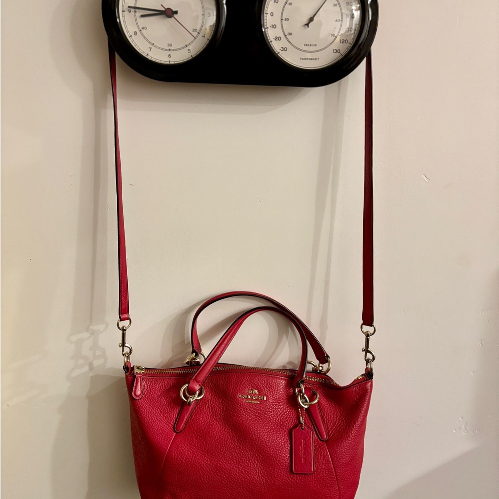 Coach Pink Shoulder Bag with Adjustable Strap